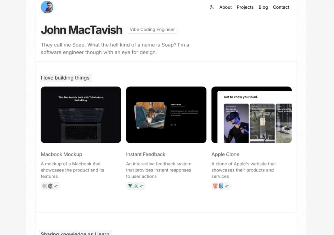 Minimal Portfolio Template